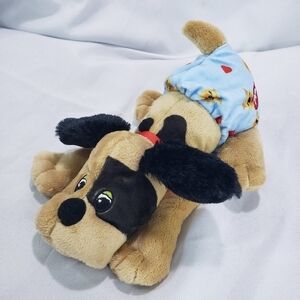 Pound Puppies Newborns Angel Brown Black Dog Blue Diaper 8 Inch HTF Embroidered